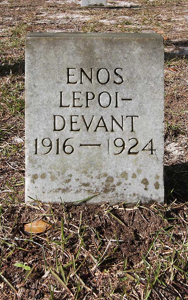Enos Lepoi-Devant Gravestone Photo