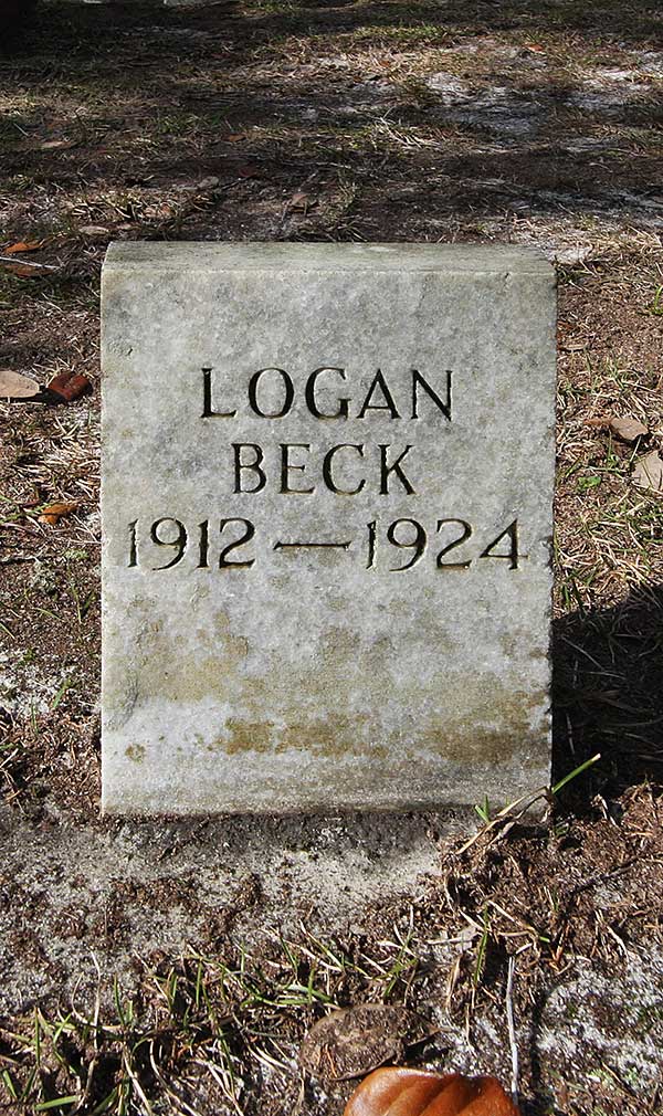 Logan Beck Gravestone Photo