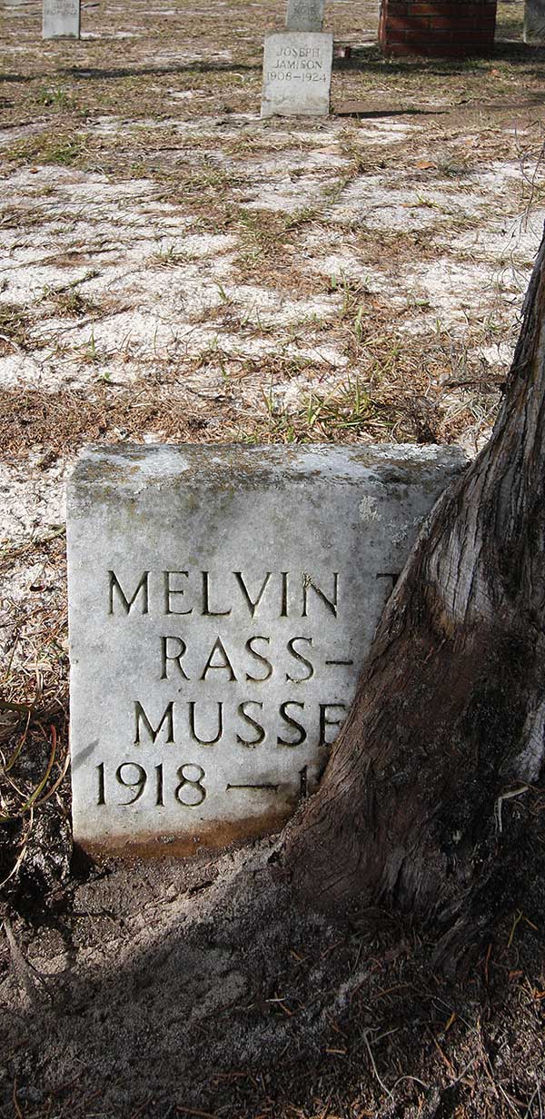 Melvin Rass-Mussen(?) Gravestone Photo