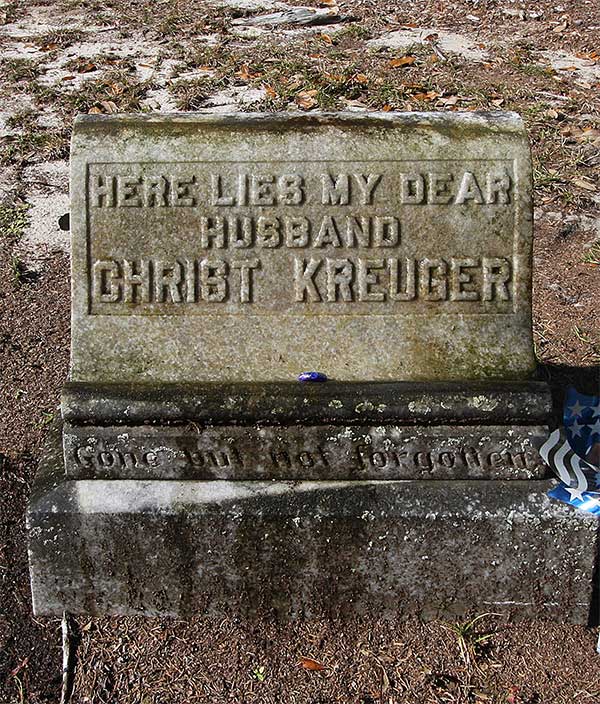 Christ Kreuger Gravestone Photo