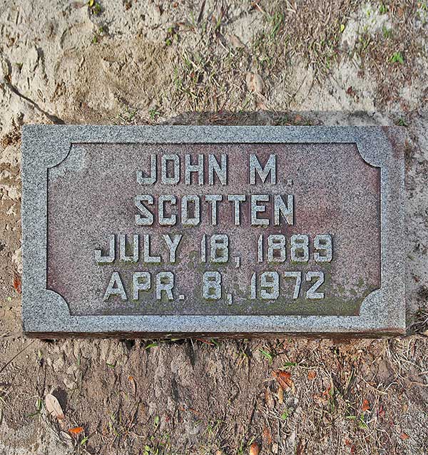 John M. Scotten Gravestone Photo