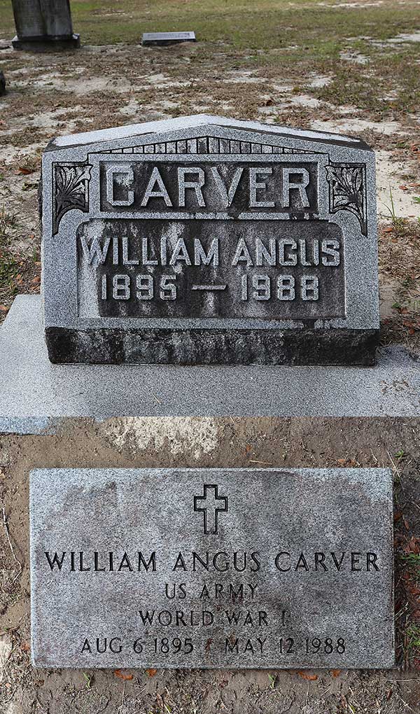 William Angus Carver Gravestone Photo