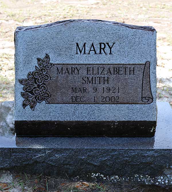 Mary Elizabeth Smith Gravestone Photo