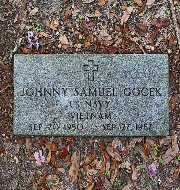Johnny Samuel Gocek Gravestone Photo