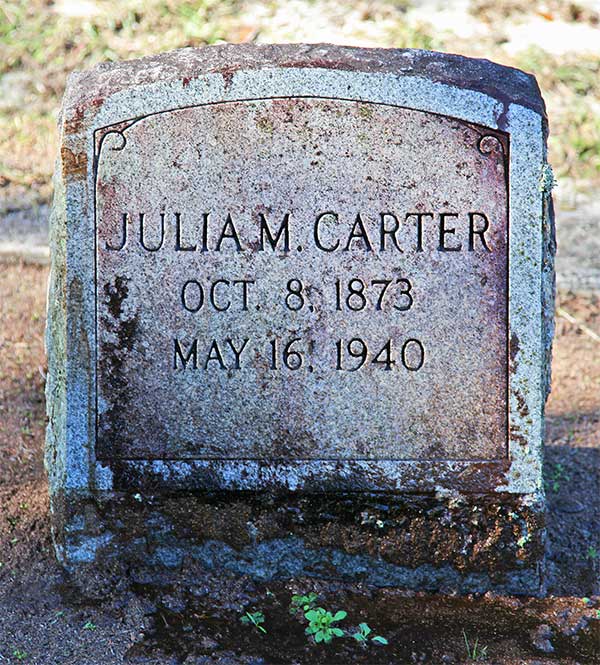 Julia M. Carter Gravestone Photo
