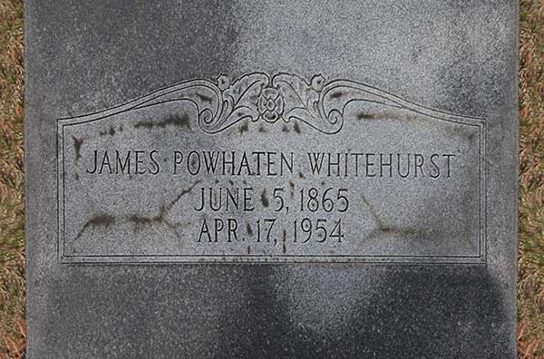James Powhaten Whitehurst Gravestone Photo