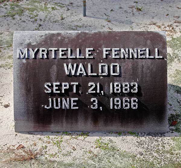Myrtelle Fennell Waldo Gravestone Photo