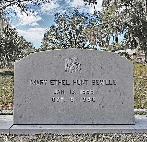 Mary Ethel Hunt Beville Gravestone Photo