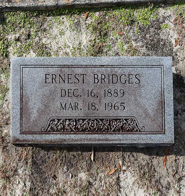 Ernest Bridges Gravestone Photo