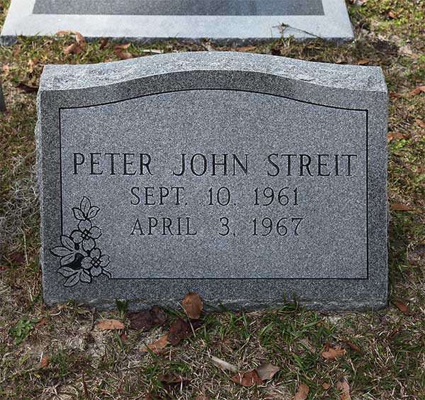 Peter John Streit Gravestone Photo