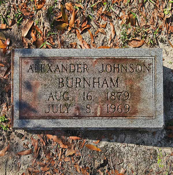 Alexander Johnson Burnham Gravestone Photo