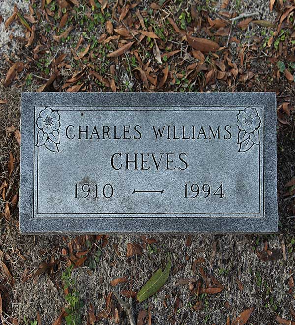 Charles Williams Cheves Gravestone Photo