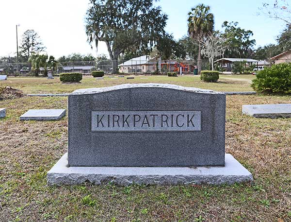  Kirkpatrick Family Monument Gravestone Photo