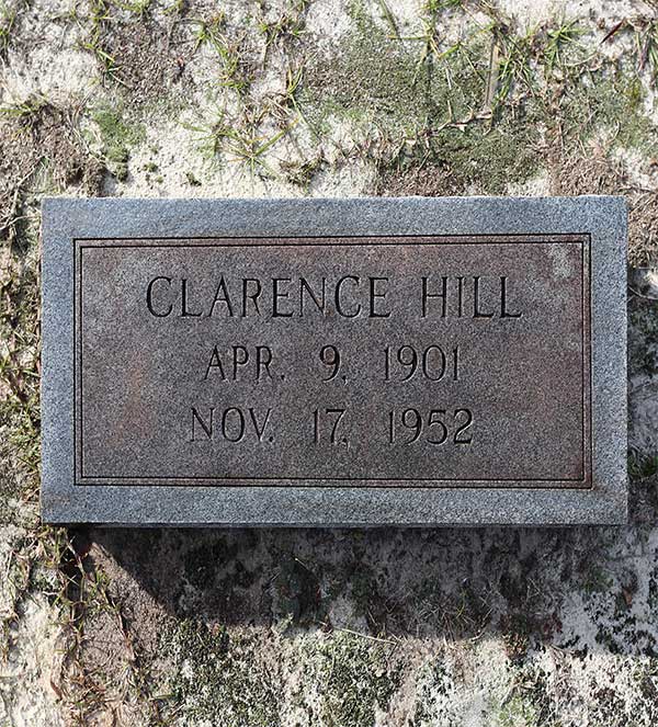 Clarence Hill Gravestone Photo
