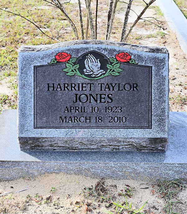 Harriet Taylor Jones Gravestone Photo