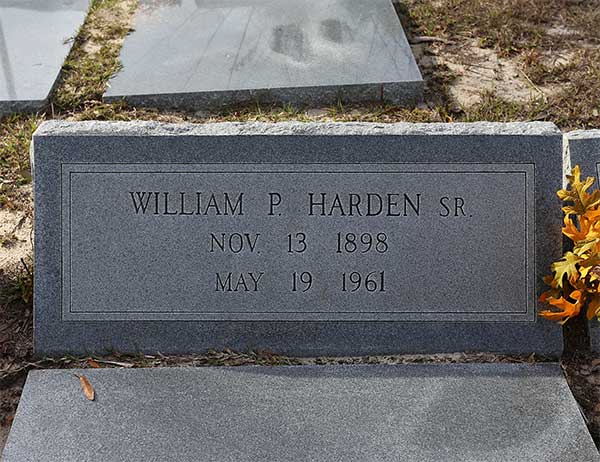 William P. Harden Gravestone Photo