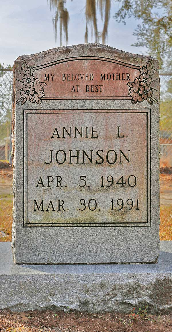 Annie L. Johnson Gravestone Photo
