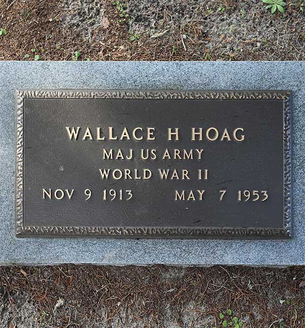 Wallace H. Hoag Gravestone Photo