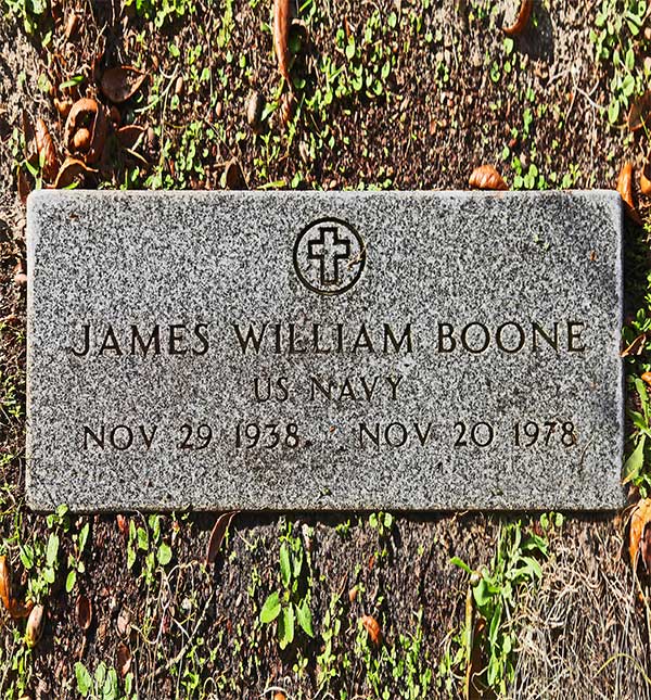 James William Boone Gravestone Photo