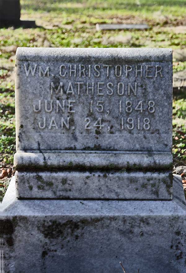 Wm. Christopher Matheson Gravestone Photo