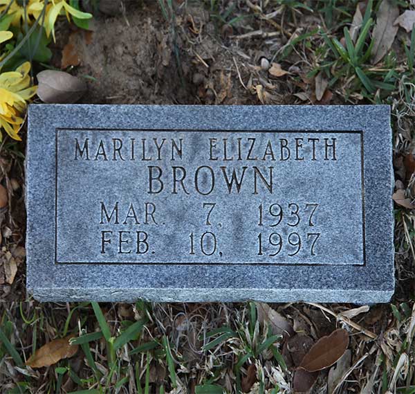 Marilyn Elizabeth Brown Gravestone Photo