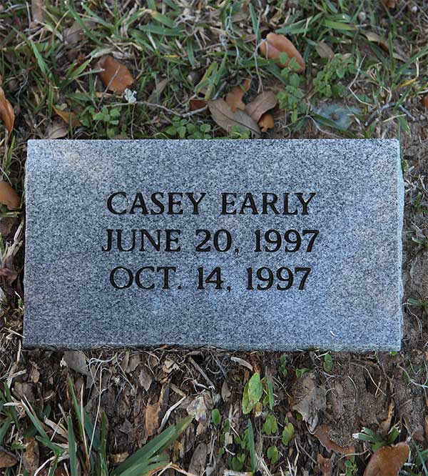 Casey Early Gravestone Photo