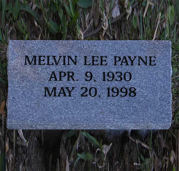 Melvin Lee Payne Gravestone Photo