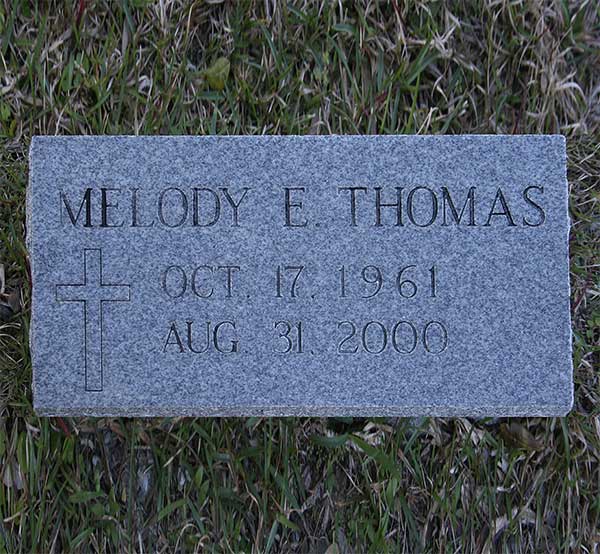 Melody E. Thomas Gravestone Photo