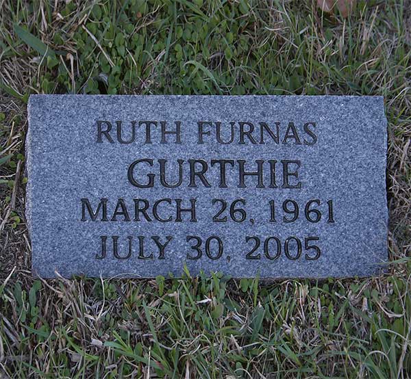 Ruth Furnas Gurthie Gravestone Photo