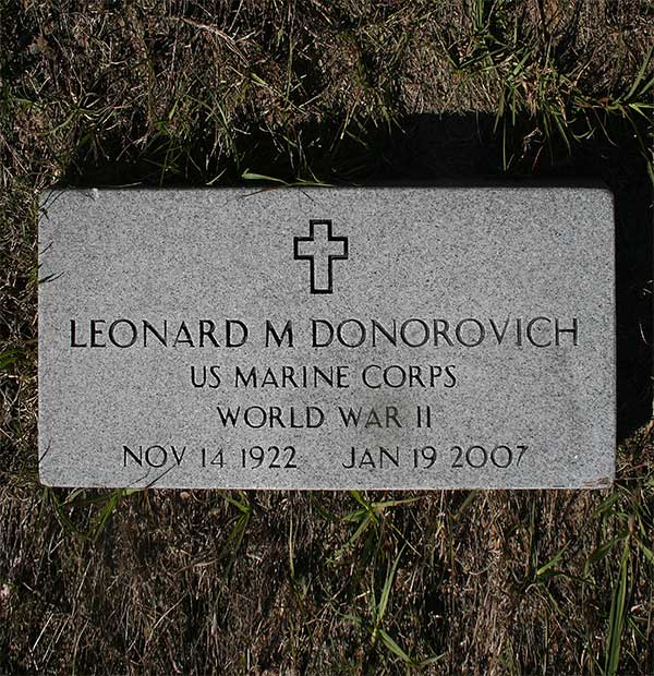 Leonard M. Donorovich Gravestone Photo