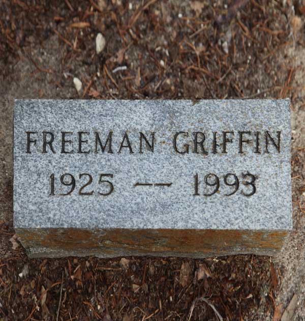 Freeman Griffin Gravestone Photo