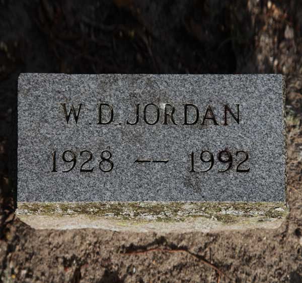 W.D. Jordan Gravestone Photo