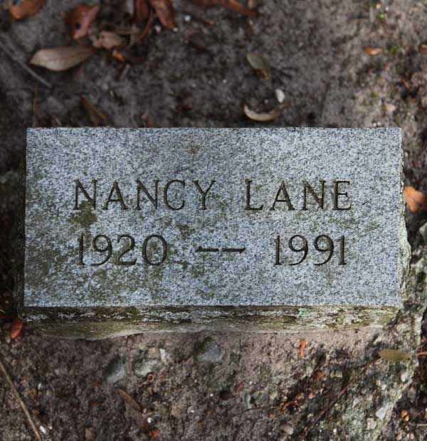 Nancy Lane Gravestone Photo