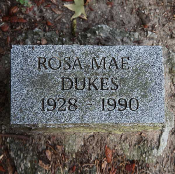 Rosa Mae Dukes Gravestone Photo