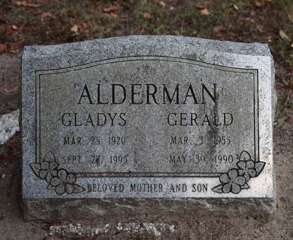 Gladys & Gerald Alderman Gravestone Photo