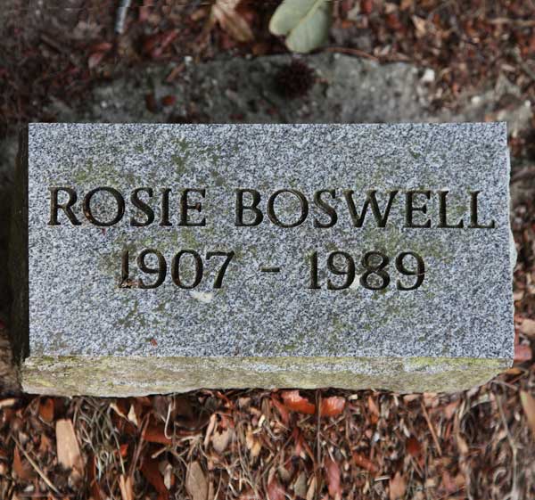 Rosie Boswell Gravestone Photo