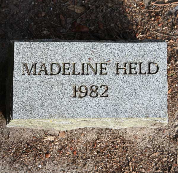 Madeline Held Gravestone Photo