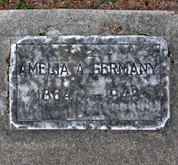 Amelia A. Germany Gravestone Photo