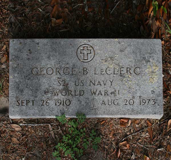 George B. LeClerc Gravestone Photo