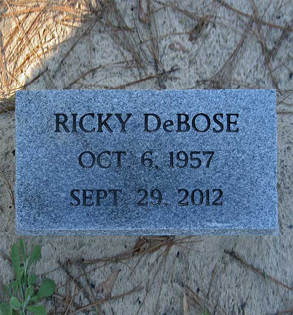 Rickey DeBose Gravestone Photo
