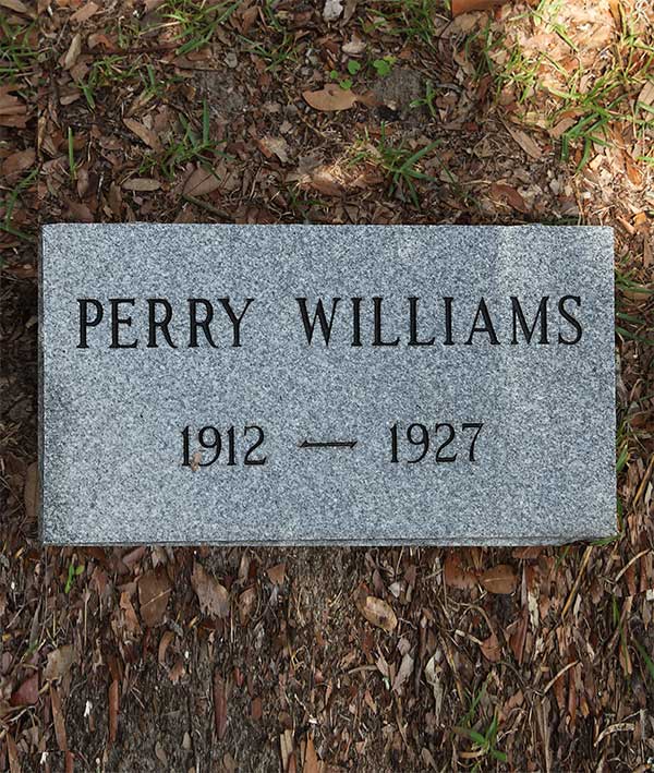 Perry Williams Gravestone Photo