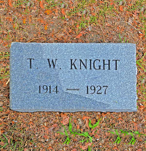 T. W. Knight Gravestone Photo