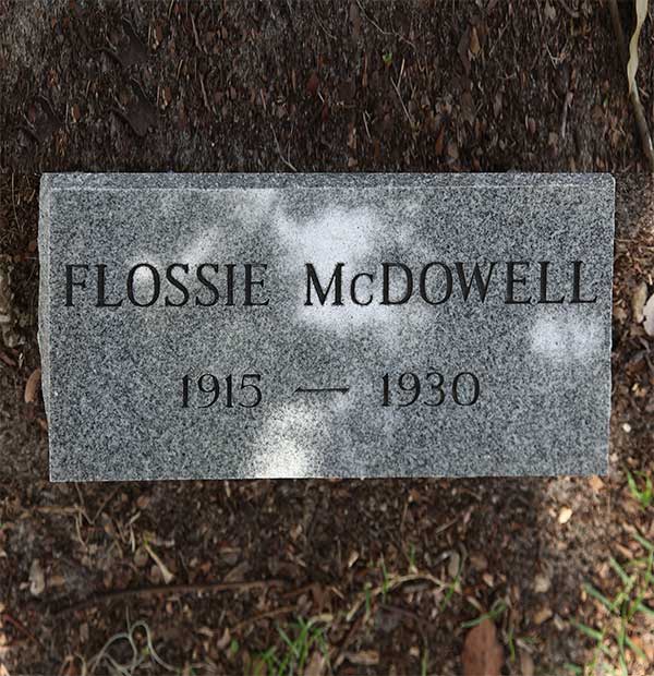 Flossie McDowell Gravestone Photo