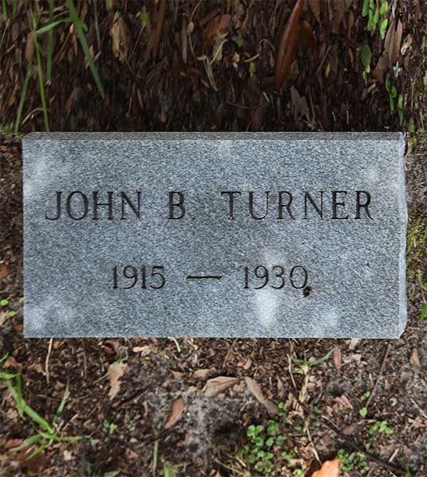 John B. Turner Gravestone Photo