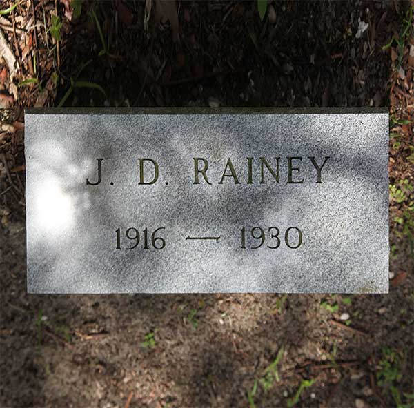 J. D. Rainey Gravestone Photo