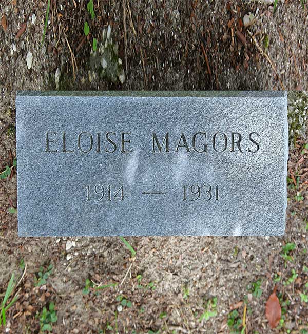 Eloise Magors Gravestone Photo