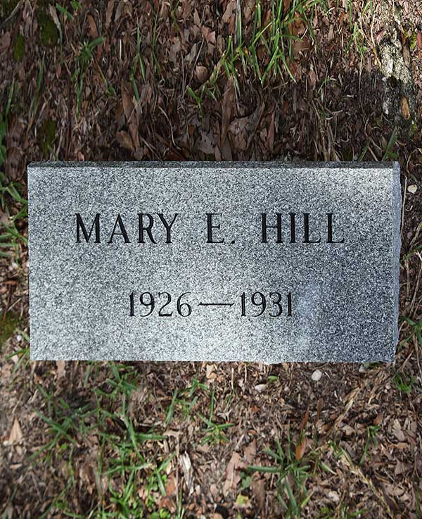 Mary E. Hill Gravestone Photo