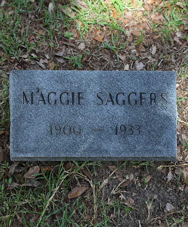 Maggie Saggers Gravestone Photo