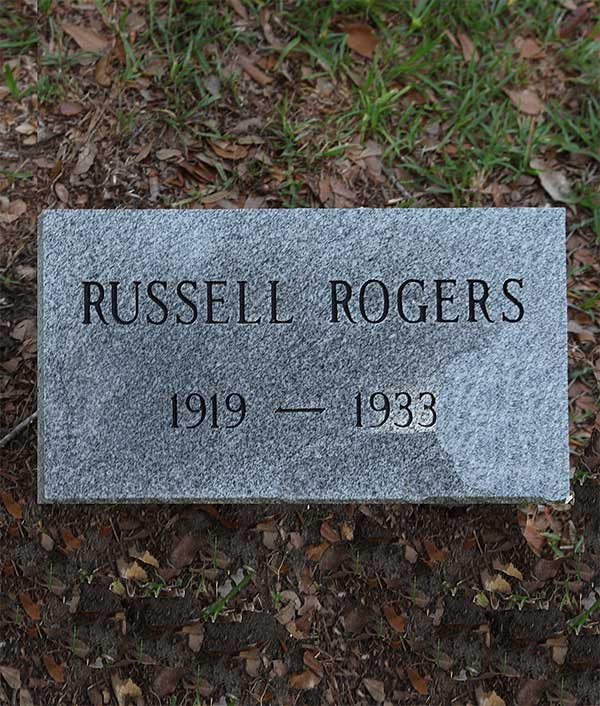 Russell Rogers Gravestone Photo