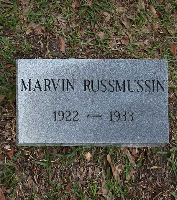 Marvin Russmussin Gravestone Photo